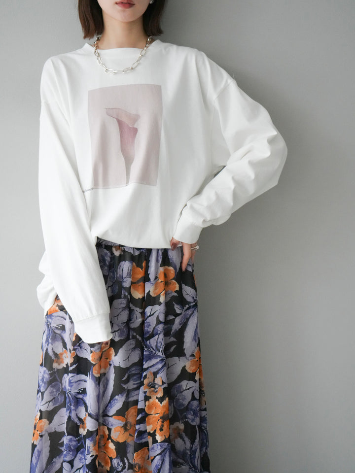 [予約]フラワーフォトプリントBIGロンT /オフ1