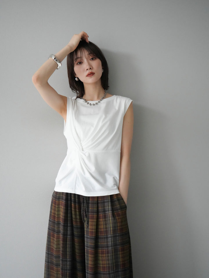 [予約]フロントツイストノースリーカットソー/オフ