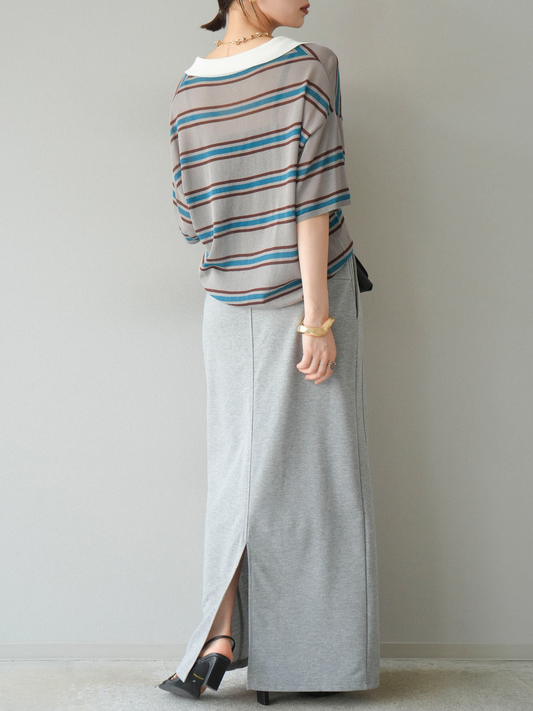 [SET] 毛衣長裙+毛衣長裙（2件套）