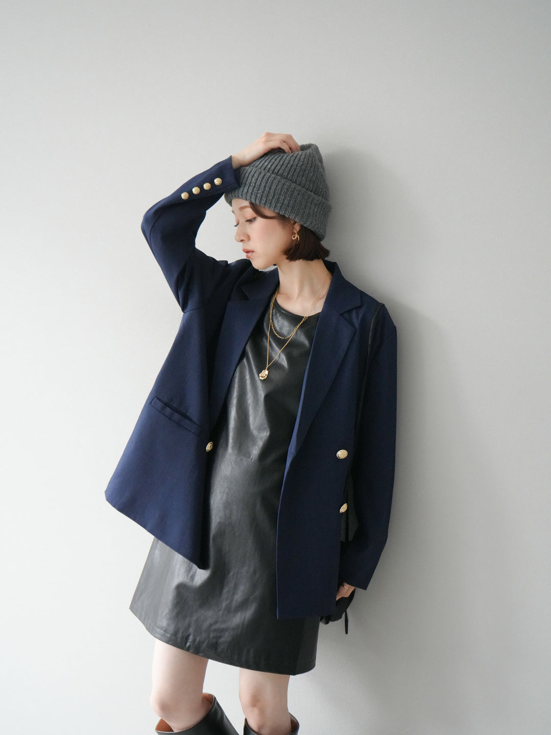 [予約]ニットビーニー/ブラック