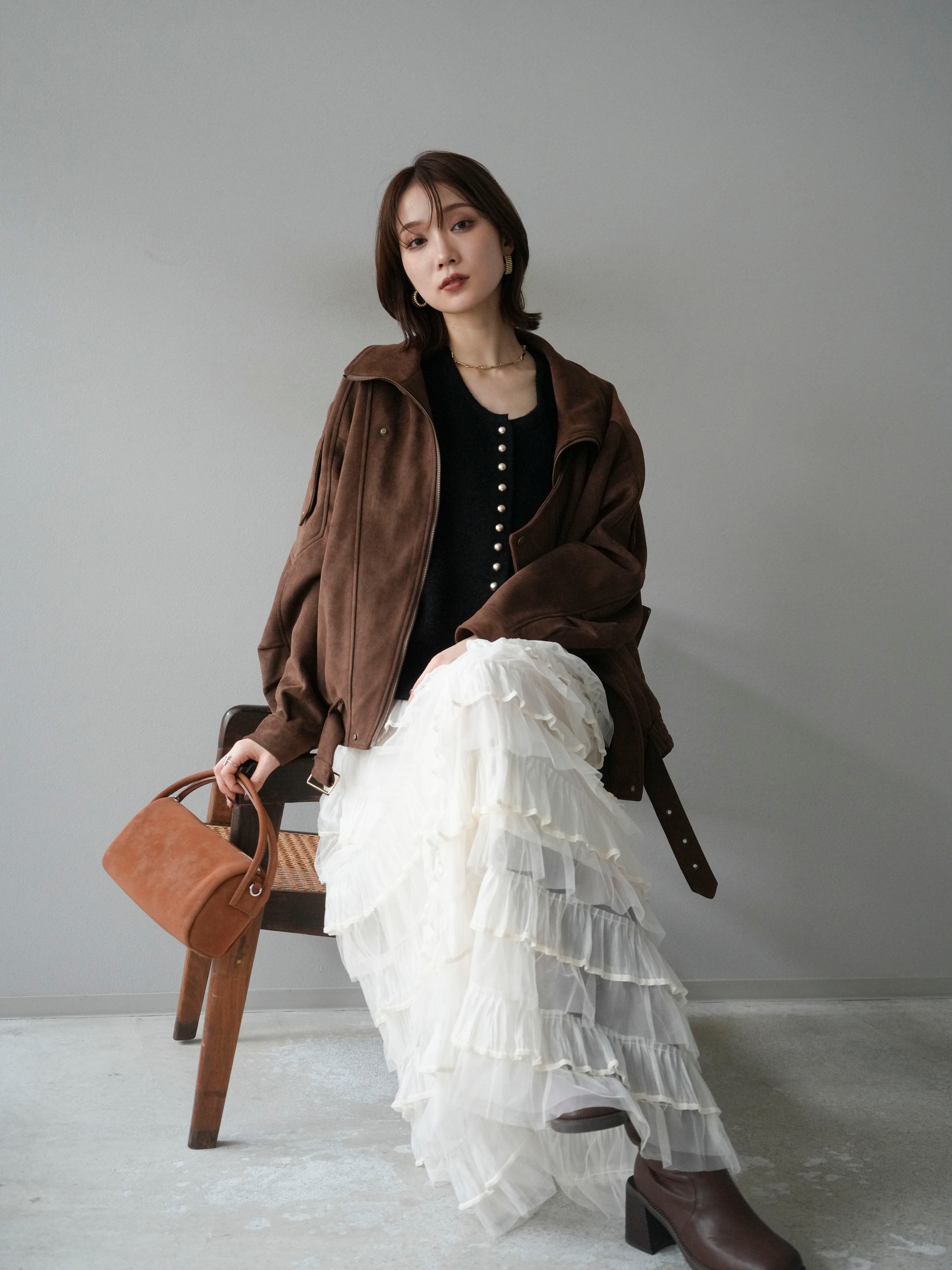 予約]スエードライダースジャケット/ブラウン – Lumier