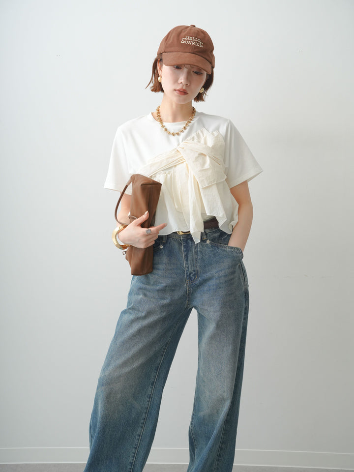 [SET]ナイロンドッキングツイストTEE +ナイロンドッキングツイストTEE (2set)