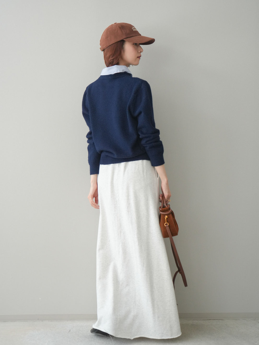 [予約]スウェットフレアロングスカート/oatmeal