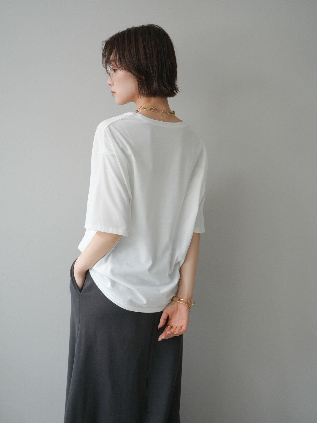 [SET]ブラーアートフォトTシャツ+選べるアクセセット(2set)