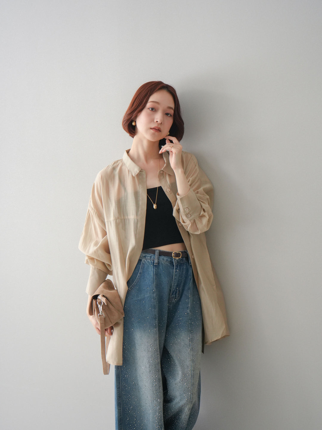 [予約]シアーオーバーシャツ/beige