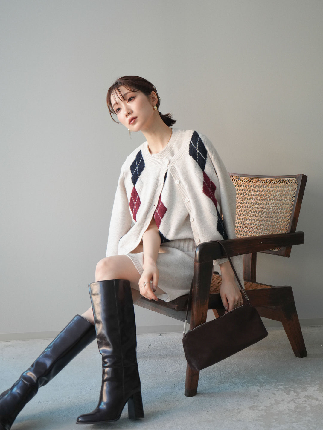 [SET]アーガイル柄3ピースSET UP(2set)