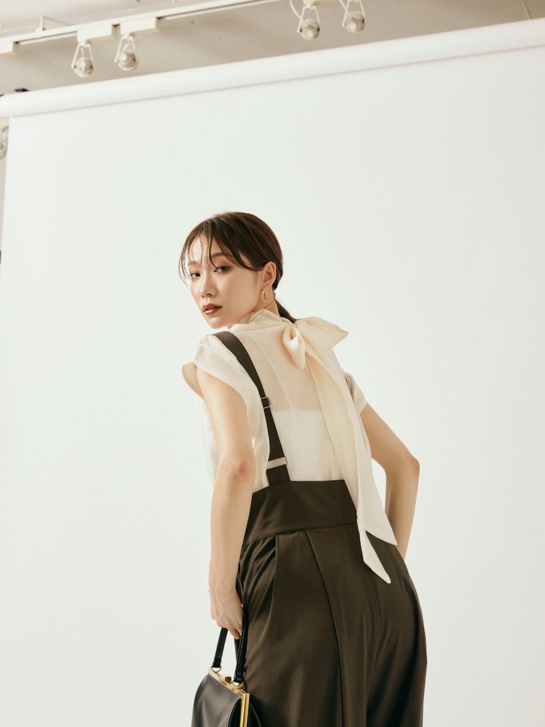 [予約]ICE TOUCH コクーンサロペット/イエローブラウン