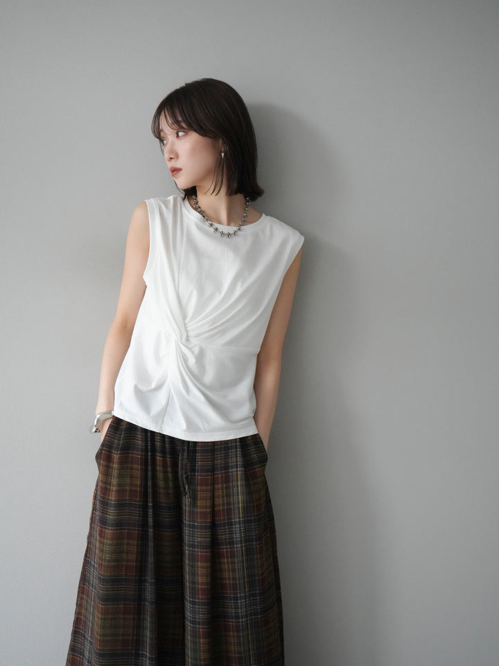 [予約]フロントツイストノースリーカットソー/オフ