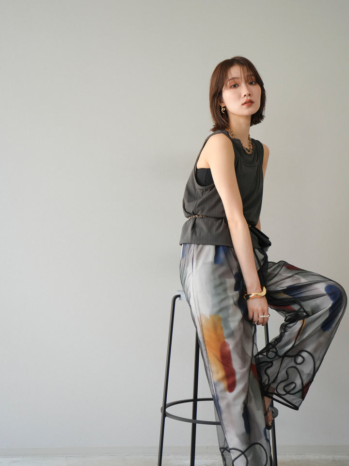 [預訂] Ice Touch 2WAY Design 吊帶背心/炭灰色