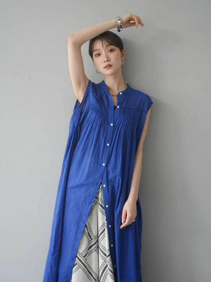 [予約]インド製コットンボイルワンピース/ロイヤルブルー