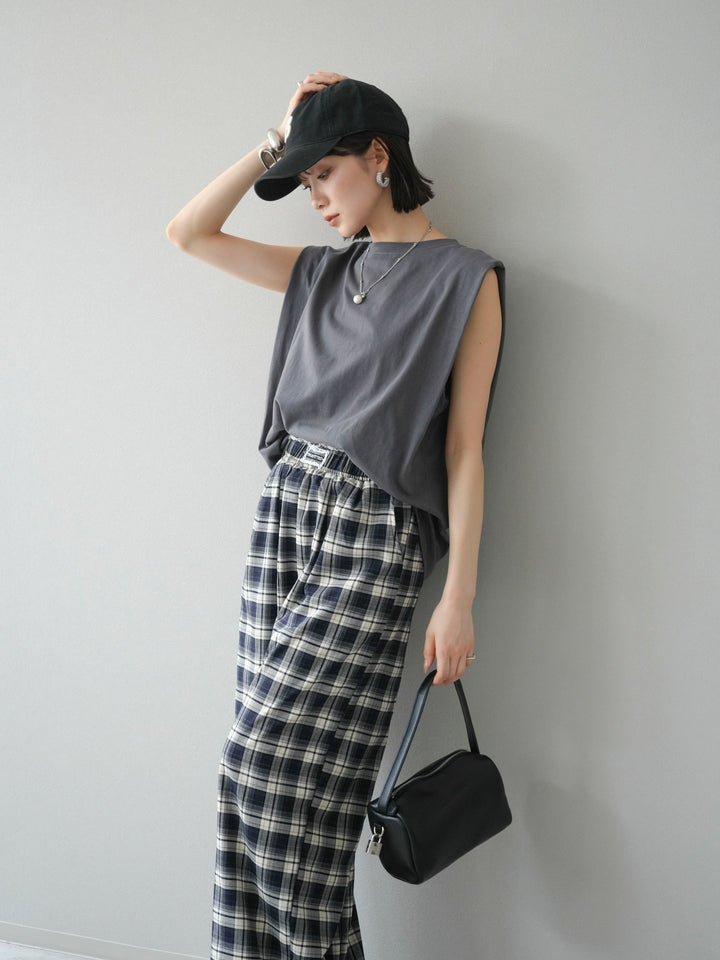 【預購】肩部褶皺法式袖套頭衫/黑色