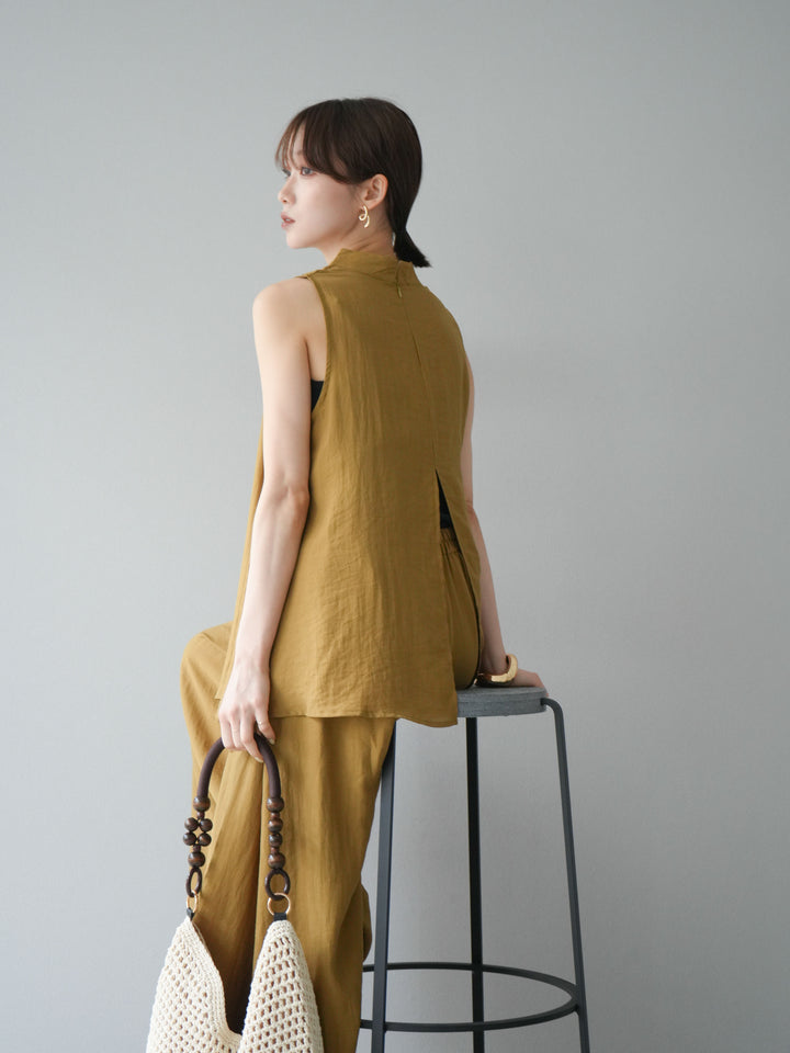 [SET]ホルターネックバックスリットブラウス＆スーパーワイドパンツSET UP(2set)