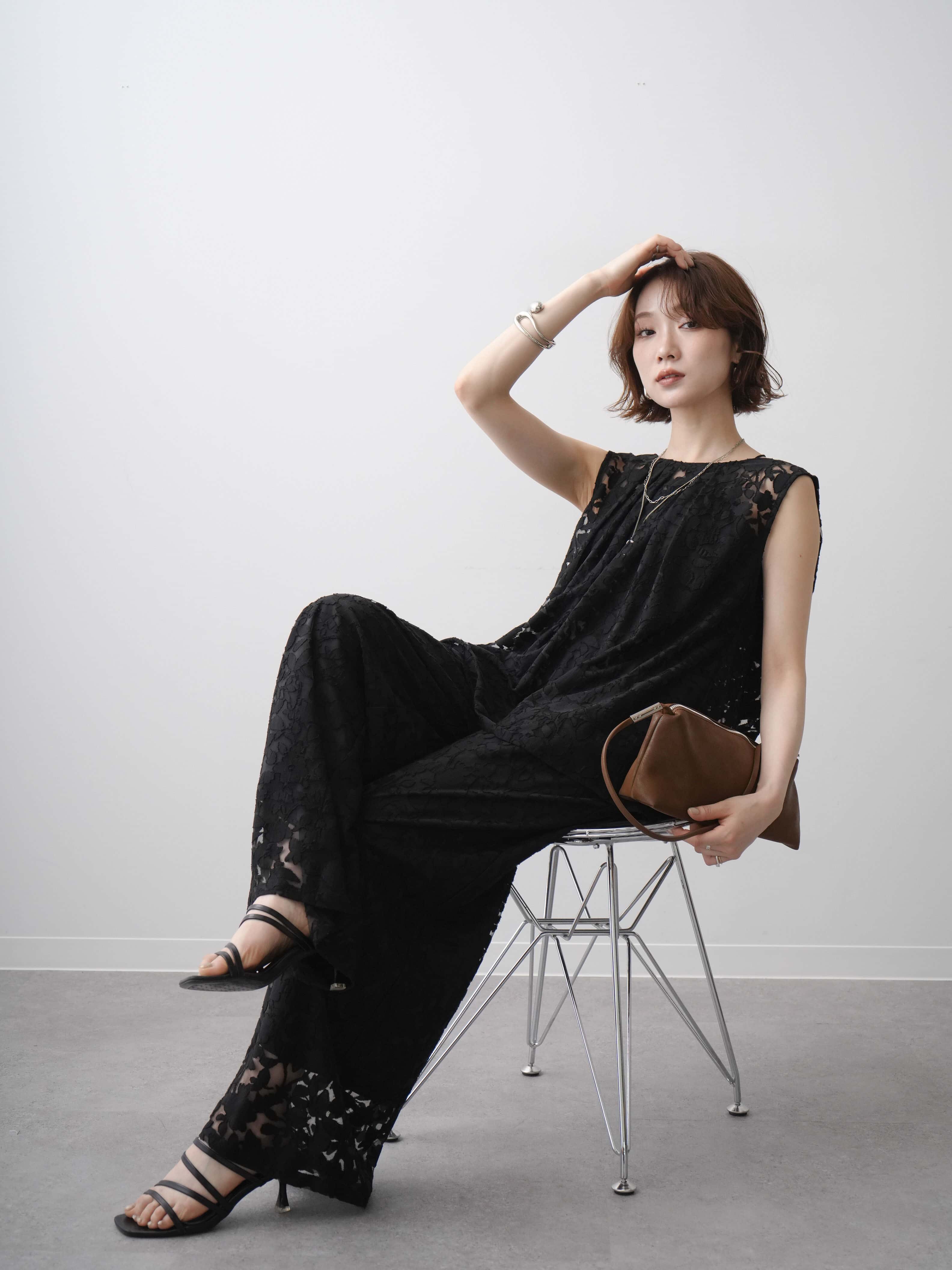 SET]シアージャガードバックツイストノースリブラウス+カップ付き