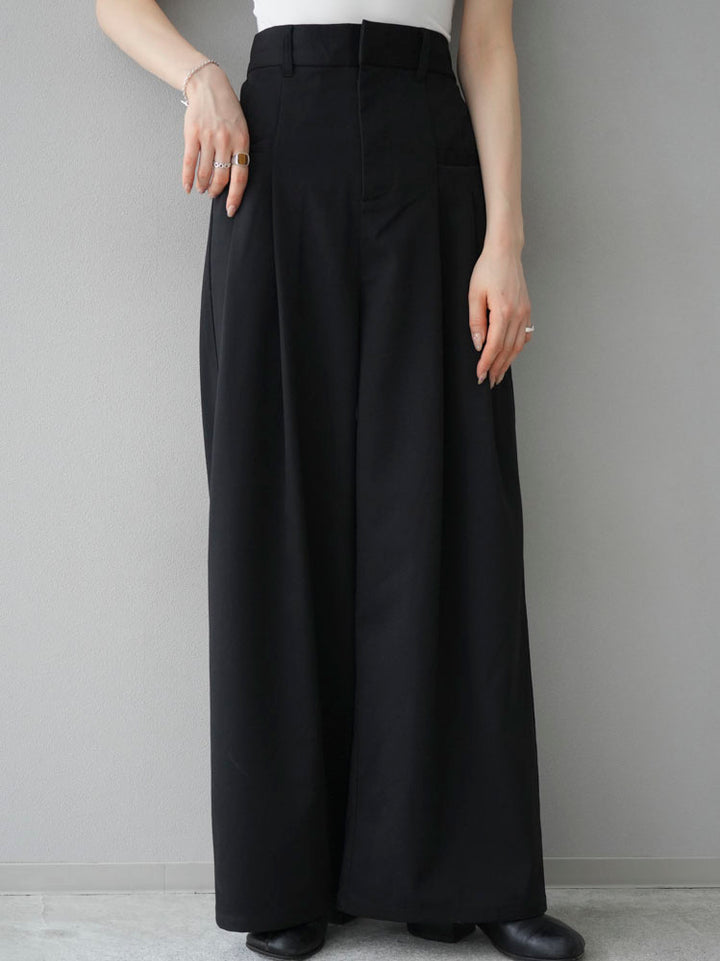 [Pre-order] Ester double tuck wide pants/black