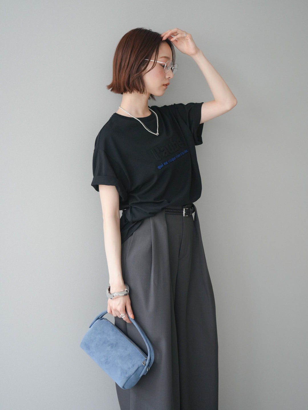 [予約]エンボスロゴTEE/black