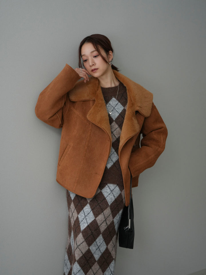 [SET]アーガイルニットプルオーバー&ロングスカートSET UP(2set)