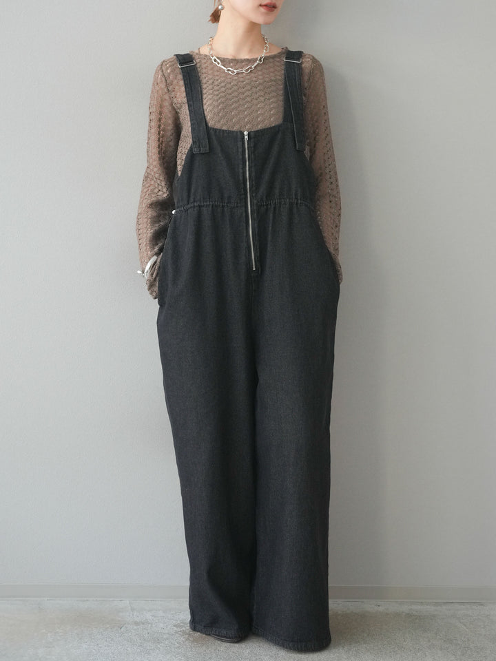 【預購】鏤空上衣/褐色