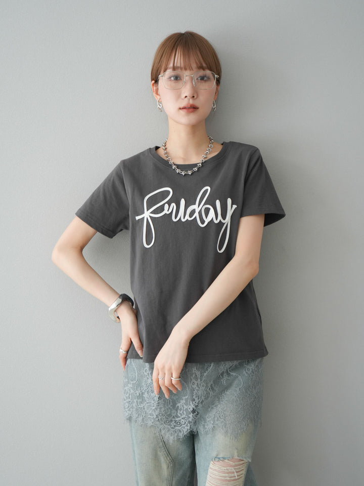 [予約]コードロゴTシャツ/チャコール