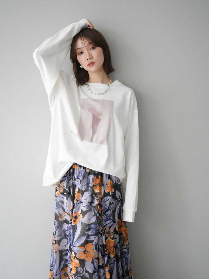 [予約]フラワーフォトプリントBIGロンT /オフ1