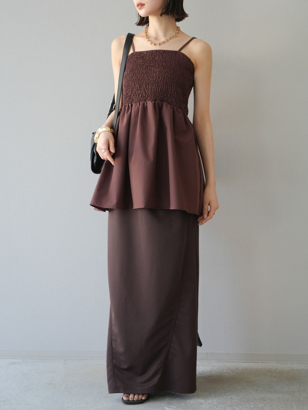 [SET] 毛衣長裙+毛衣長裙（2件套）