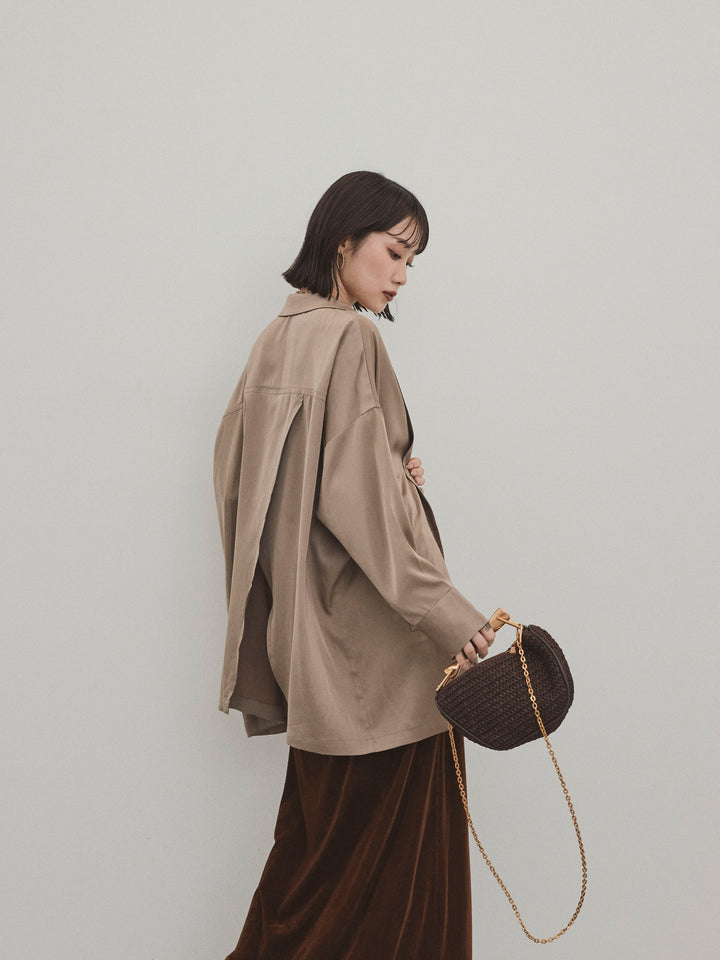 [SET] 霧面緞面外套 + 天鵝絨半身裙 (2set)