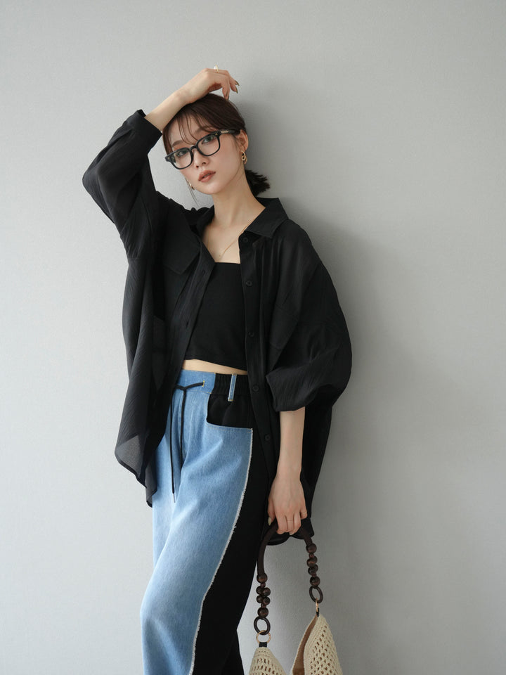 [SET]BIGポケットオーバーシアーシャツ+BIGポケットオーバーシアーシャツ(2set)