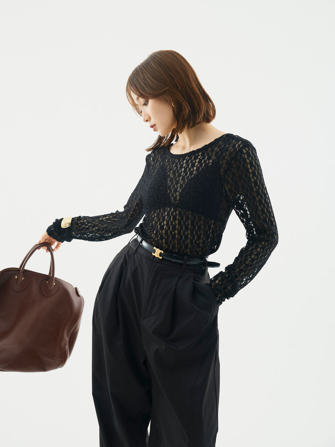 【Allure】[SET]バックラウンドレーストップス+バックラウンドレーストップス(2set)