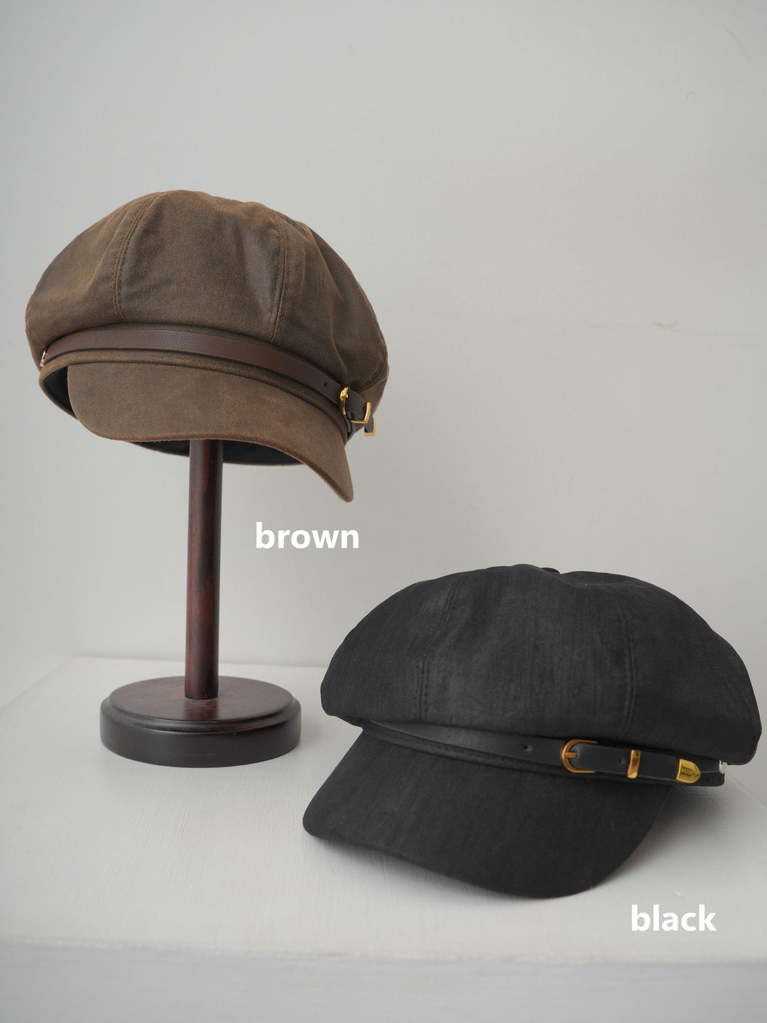 [予約]レザータッチキャスケット/brown