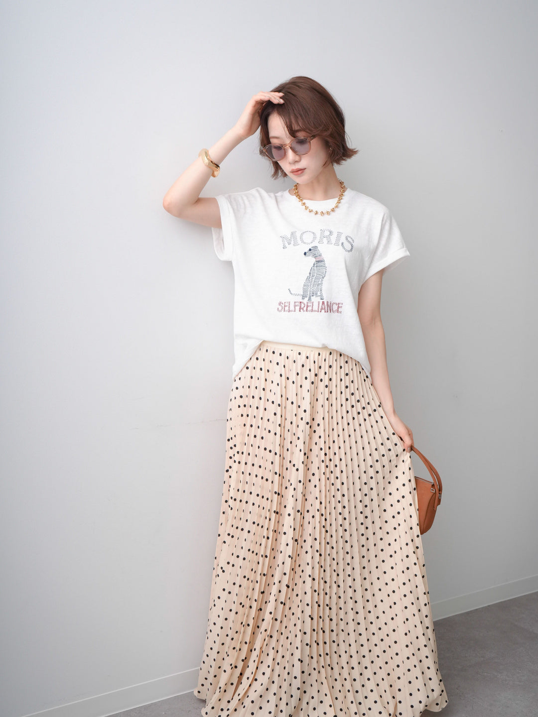 [予約]ドッグエンブロイダリーTEE/white