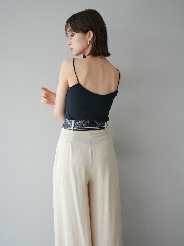 [予約]レーヨンニットキャミソール/チャコール