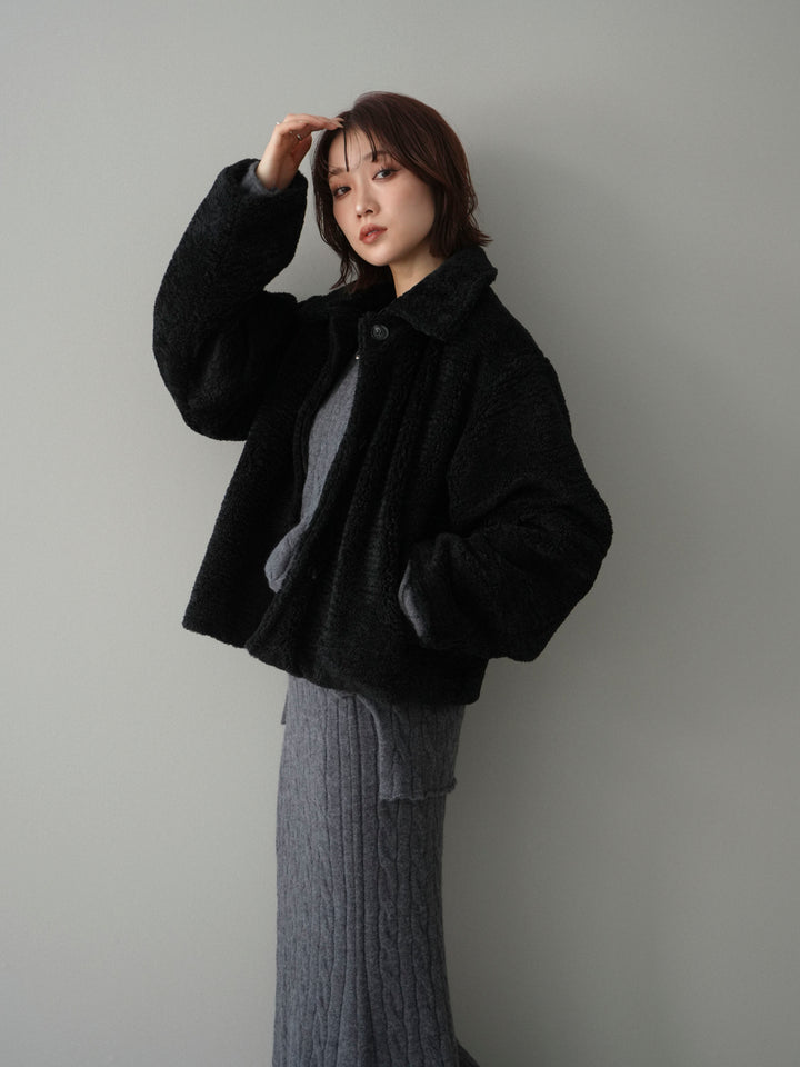 [SET]エコファーステンカラージャケット+選べるアクセセット(2set)