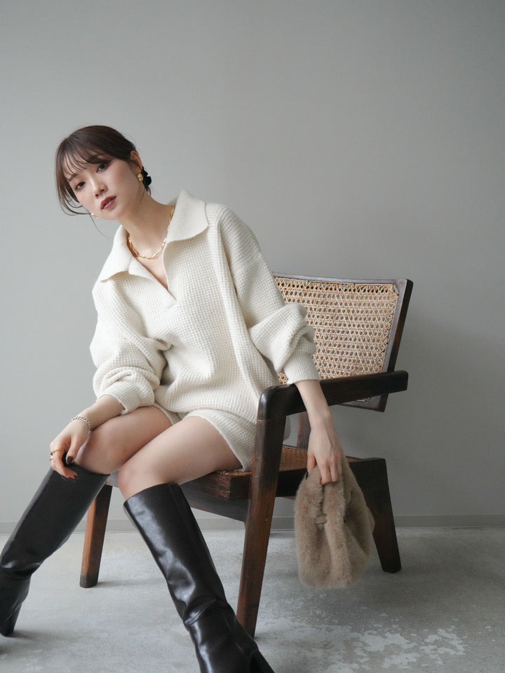 [SET]ポロニットプルオーバー＆ショートパンツSET UP+選べるアクセセット(2set)