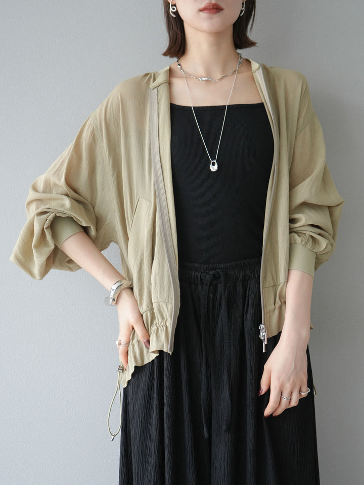 [預購] Washer Sheer Blouson/黃色