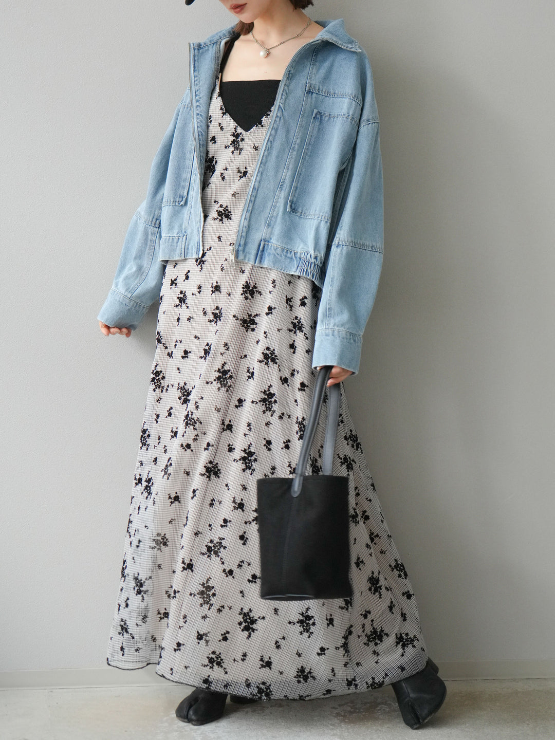 [予約]ZIPポケットデニムショートブルゾン/ブリーチ