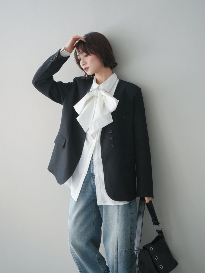 [SET]ノーカラージャケット+ノーカラージャケット(2set)