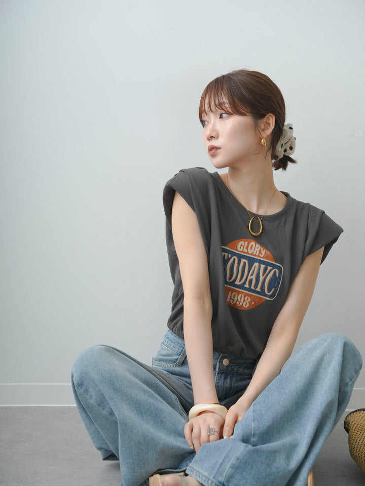 [予約]ヴィンテージロゴドロストTEE/gray