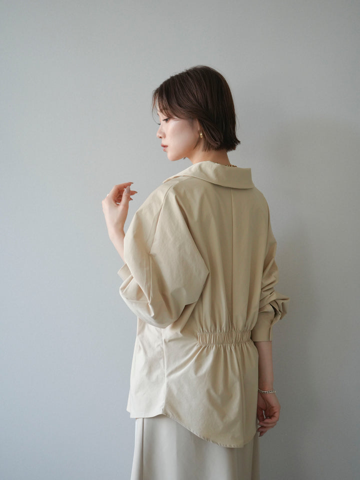 [予約]ウエストギャザースキッパーシャツ/beige