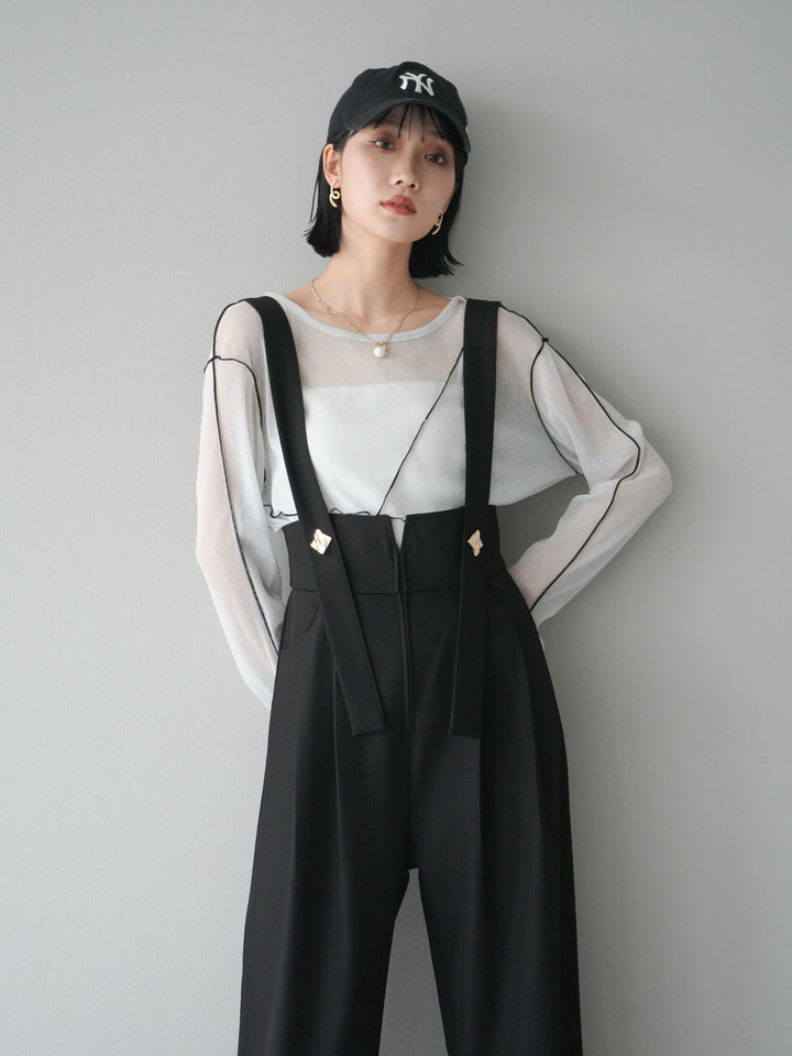 [SET]ラメシアーバイカラーメロープルオーバー+ラメシアーバイカラーメロープルオーバー(2set)