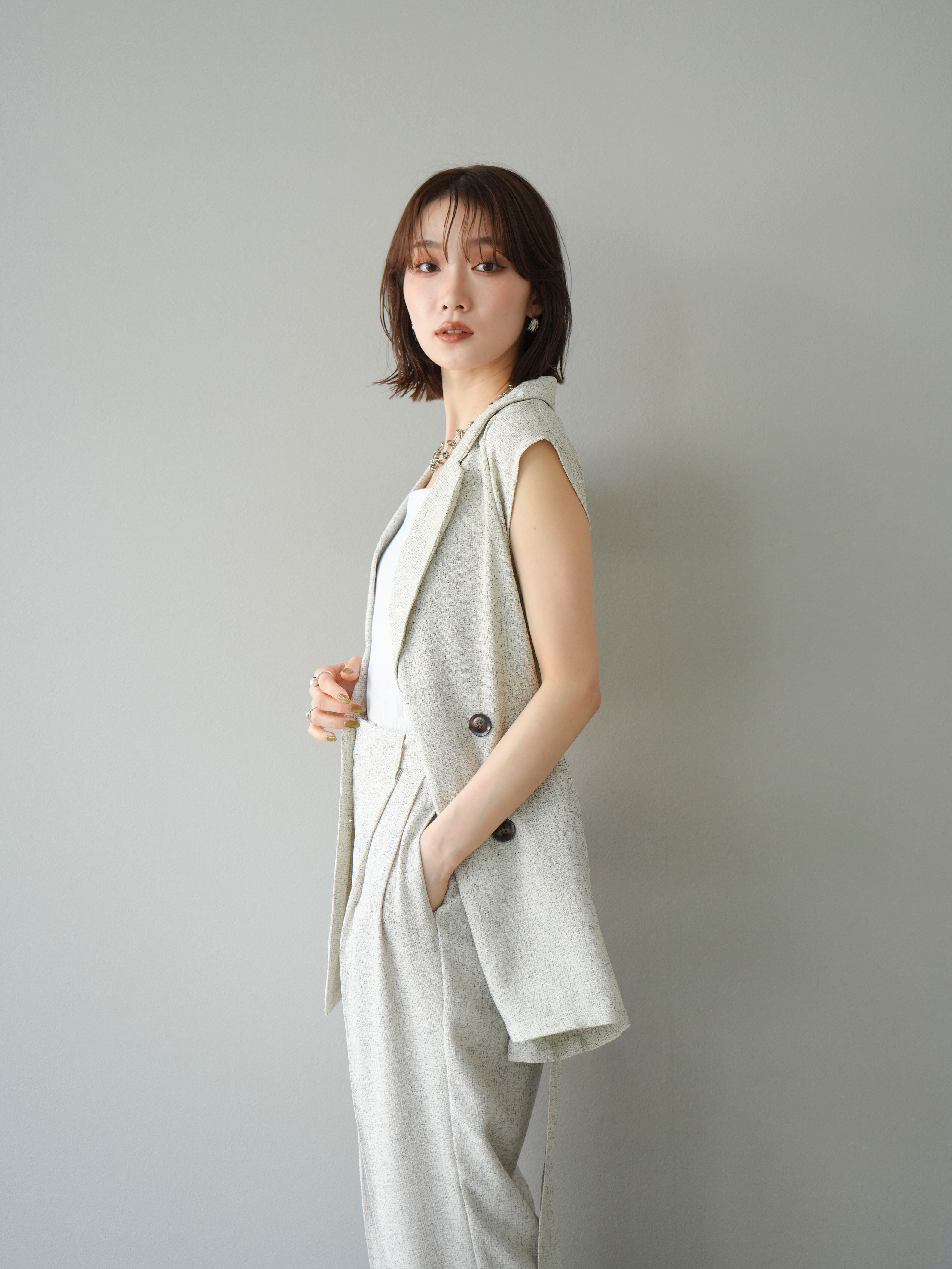 カラーツイードジレ　美品✨ 21242010130_cbf42bde0cb8dea035