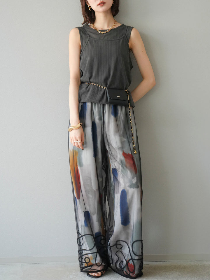 [預訂] Ice Touch 2WAY Design 吊帶背心/炭灰色