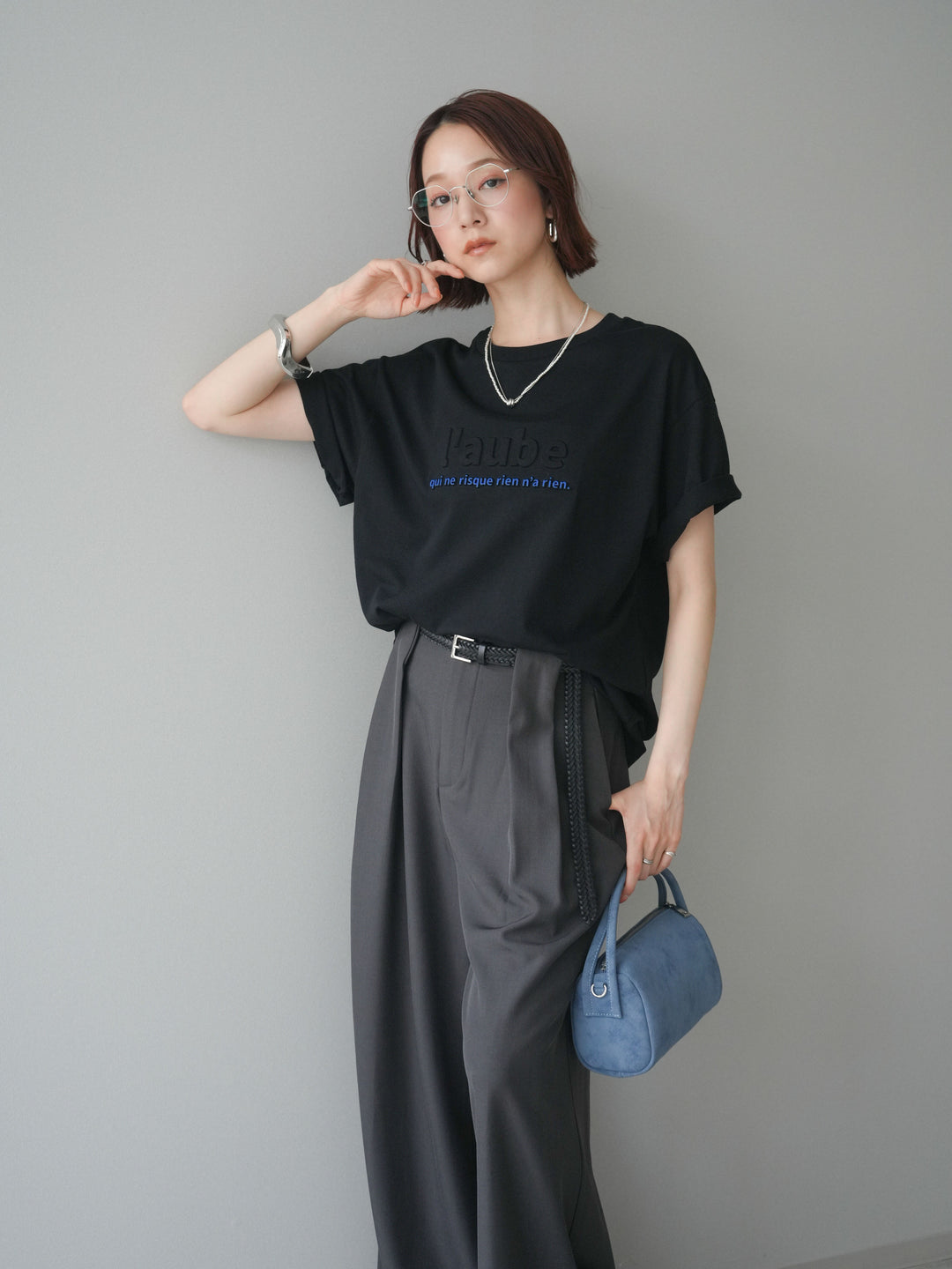 [予約]エンボスロゴTEE/black