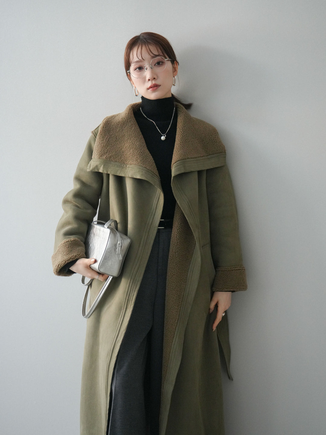 [予約]BIGカラームートンコート/khaki