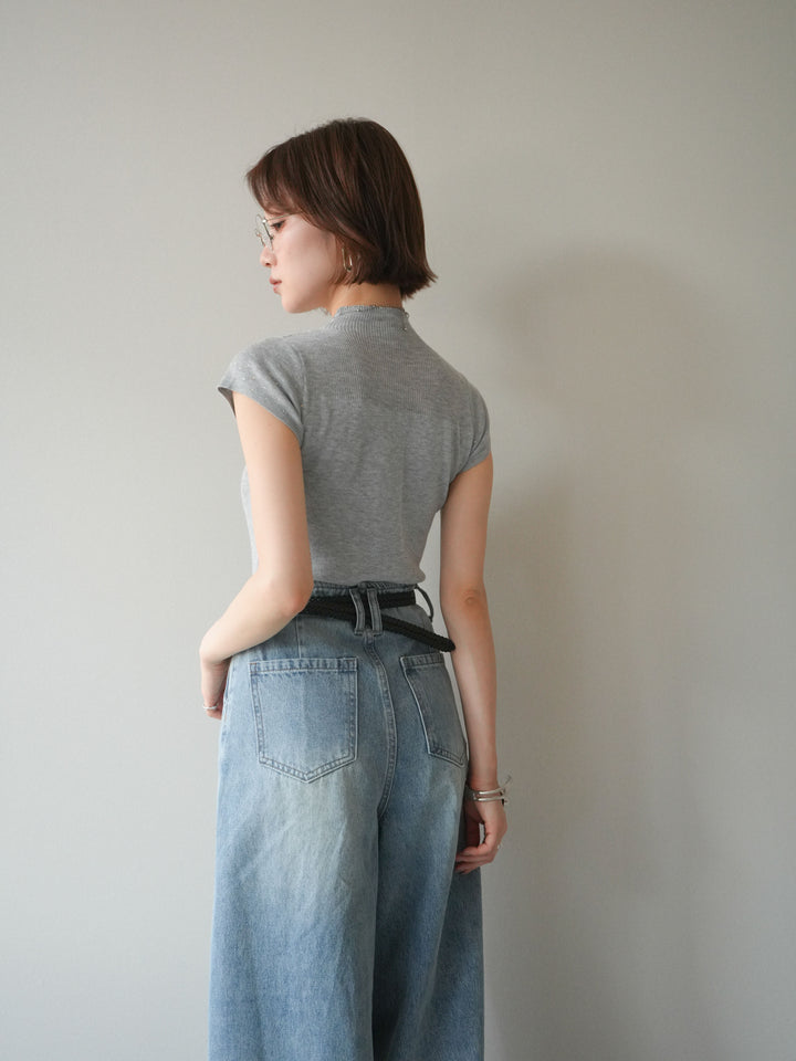 [SET]ビジューシアーフレンチニット+選べるアクセセット(2set)