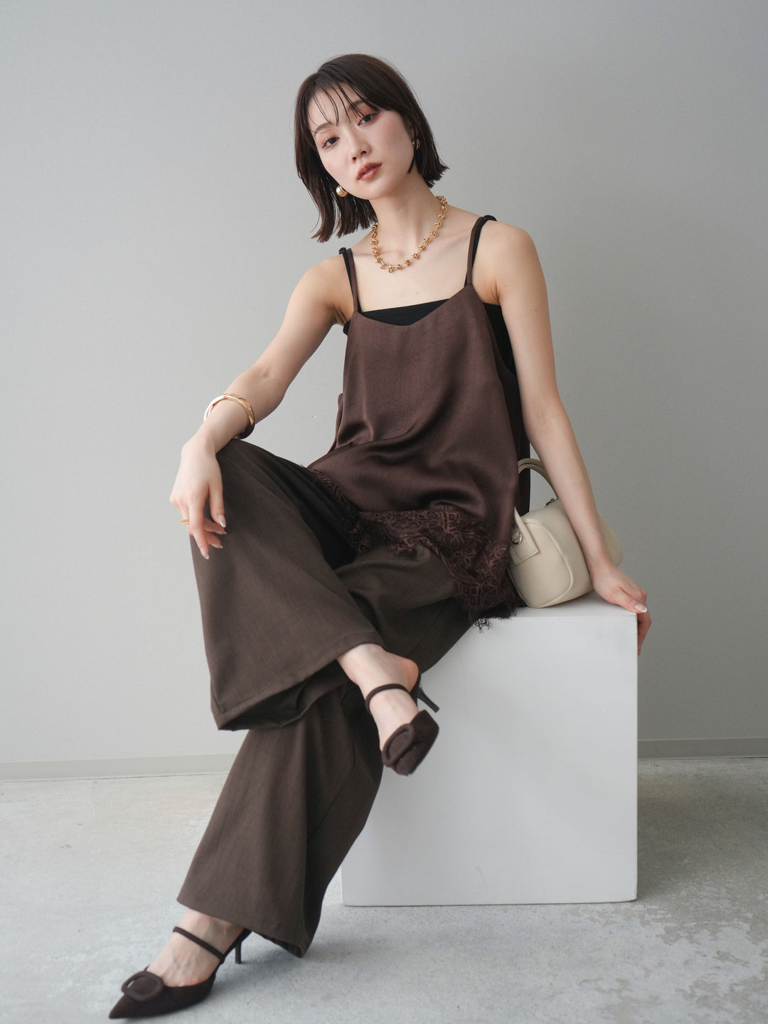 [SET]レーストリムキャミソール+レーストリムキャミソール(2set)