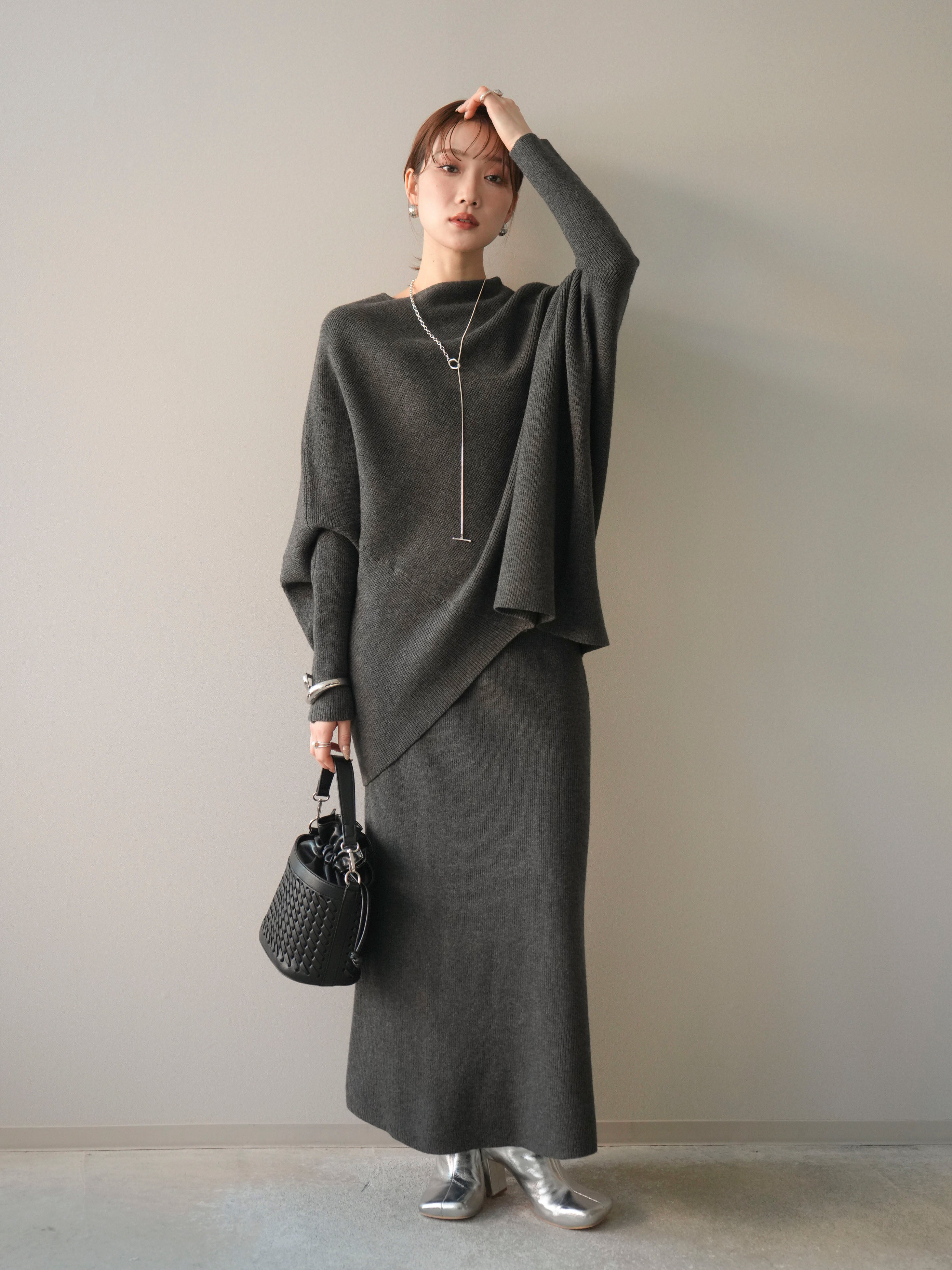 SET]ウール混ドルマンニット&スカートSET UP(2set) – Lumier