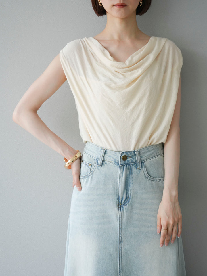 [預訂] 串珠鏈垂墜上衣/象牙色