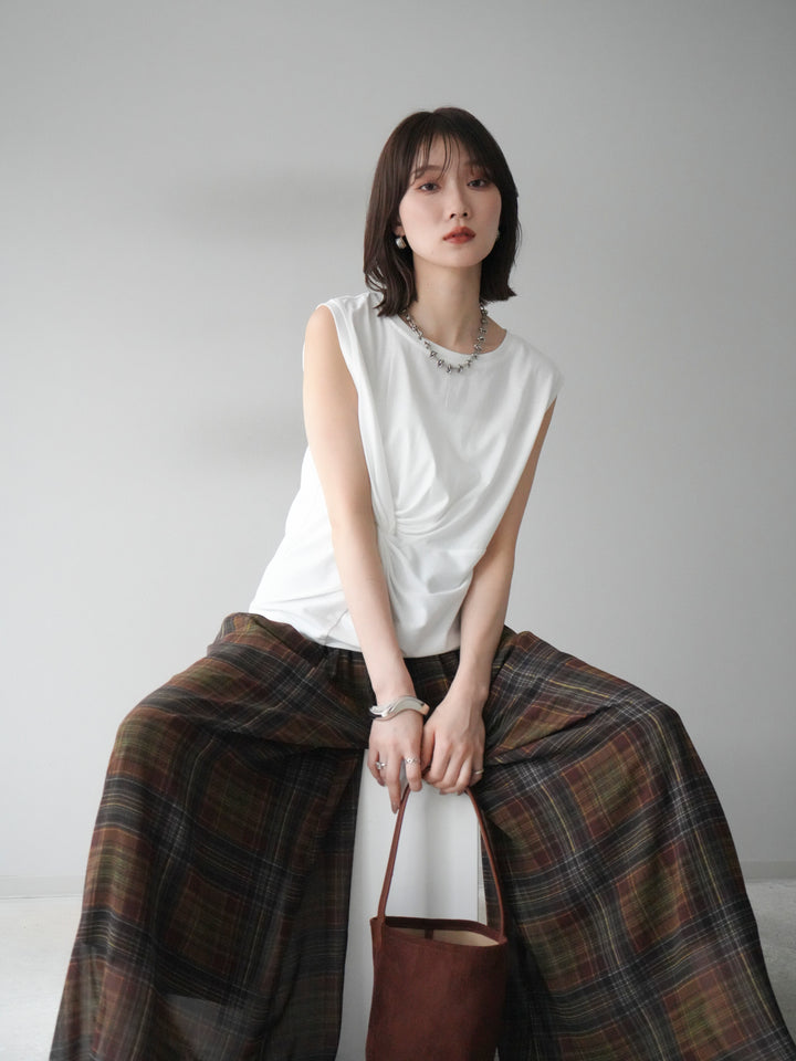 [予約]フロントツイストノースリーカットソー/オフ