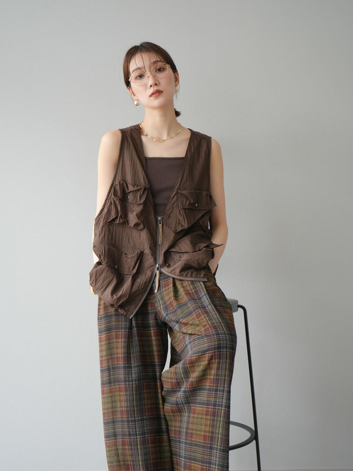 [予約]ナイロンBIGポケットシアーベスト/ブラウン
