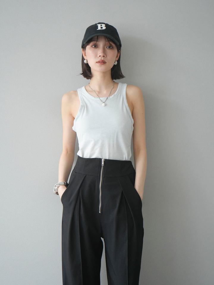 [予約]カップ付きラメアメスリブラトップ/オフ