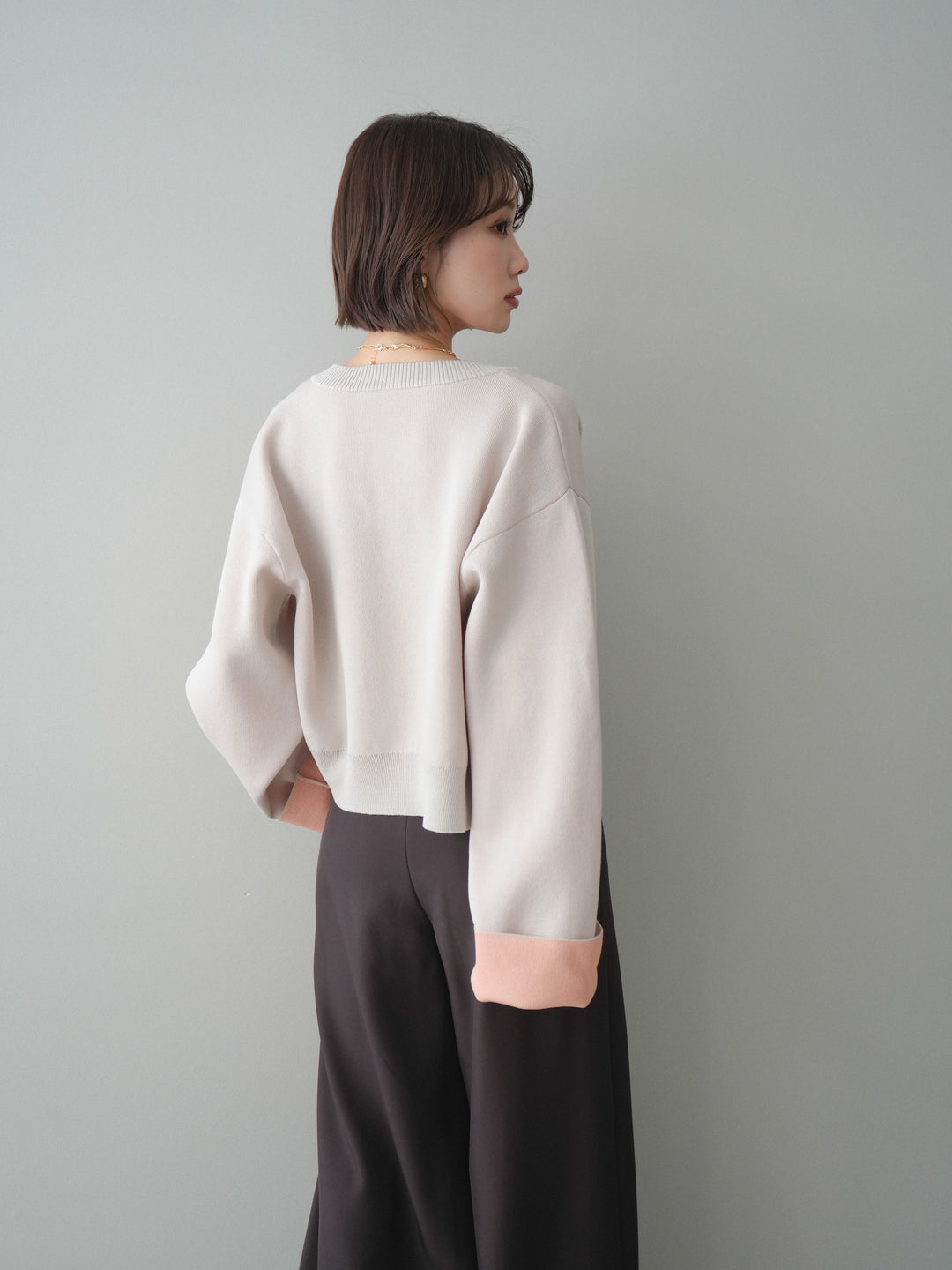 [SET]レーヨンポリダブルフェイスニットカーディガン+ベルトループデザインワイドパンツ(2set)